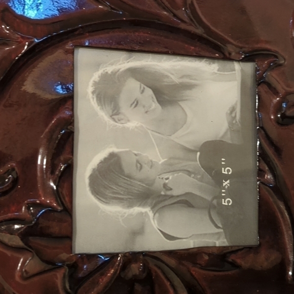 SET of three almost 12x12 metal embossed frames holding 5x5 pictures NEW - Picture 3 of 7